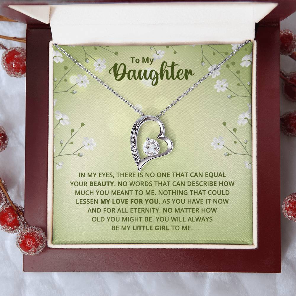 To My Daughter - Nothing That Could Lessen My Love For You - Forever Love Necklace