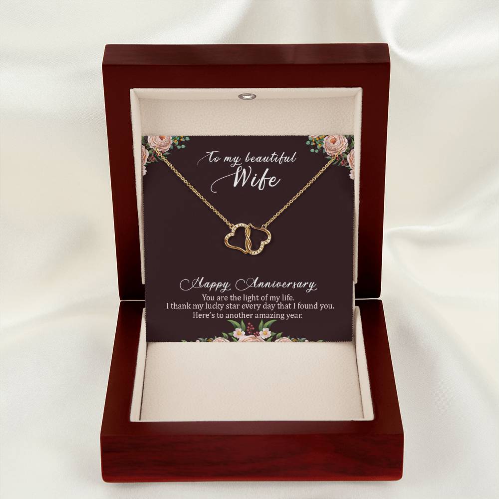 To My Beautiful Wife - Happy Anniversary - Everlasting Love Necklace