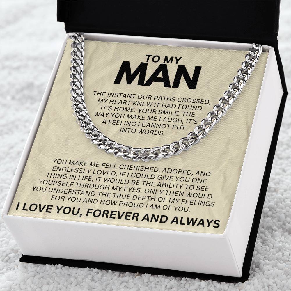To My Man - Cuban Link Chain - SS1