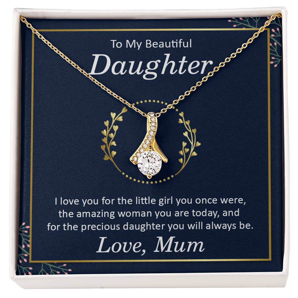 To My Daughter From Mom Alluring Beauty Necklace