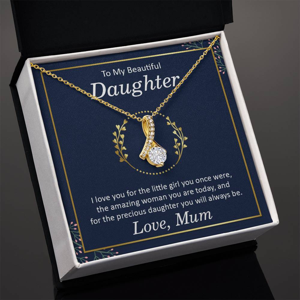 To My Daughter From Mom Alluring Beauty Necklace