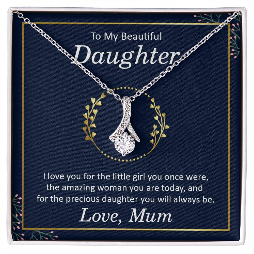 To My Daughter From Mom Alluring Beauty Necklace