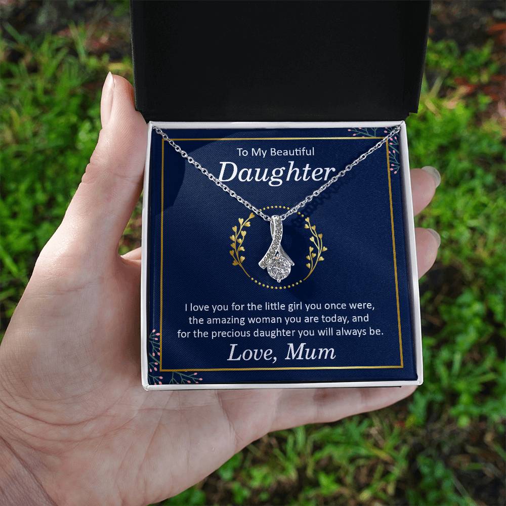 To My Daughter From Mom Alluring Beauty Necklace
