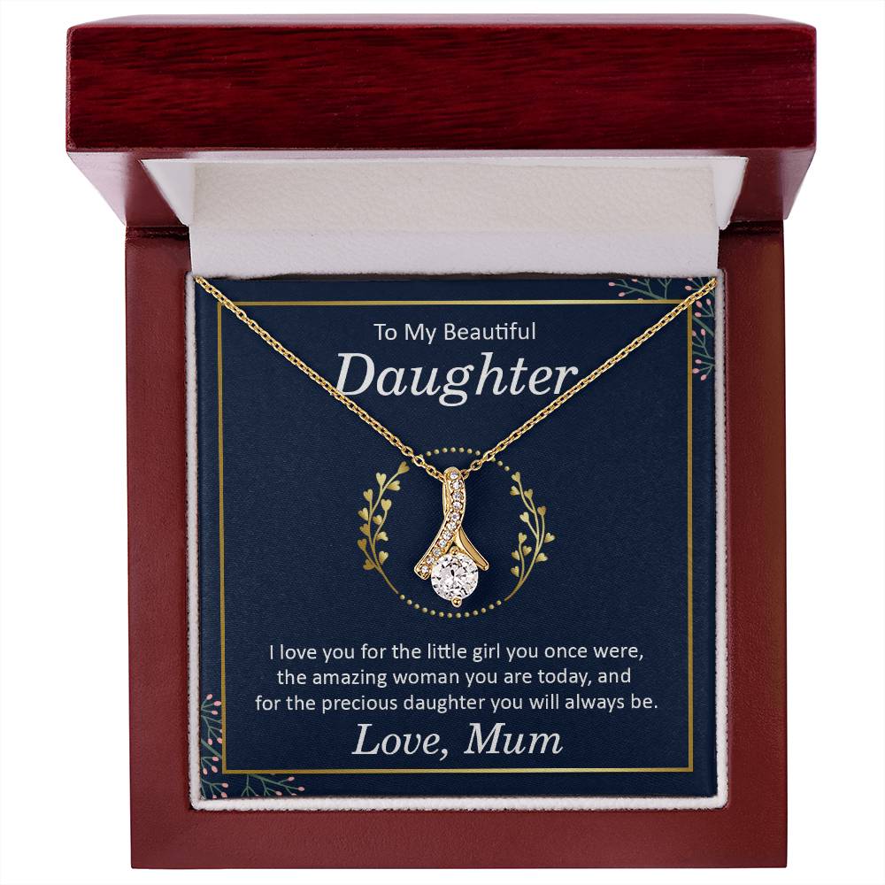 To My Daughter From Mom Alluring Beauty Necklace