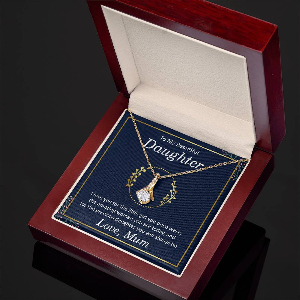 To My Daughter From Mom Alluring Beauty Necklace