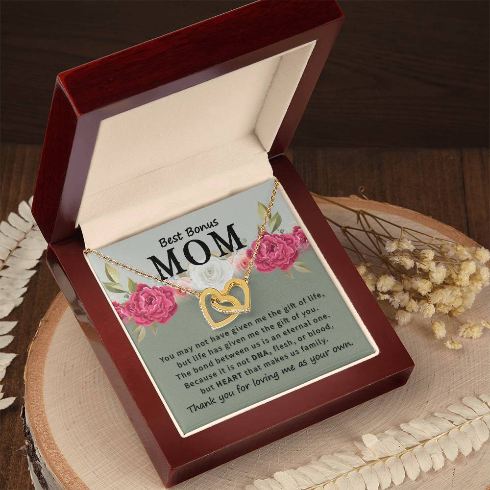 Best Bonus Mom Interlocking Hearts Necklace