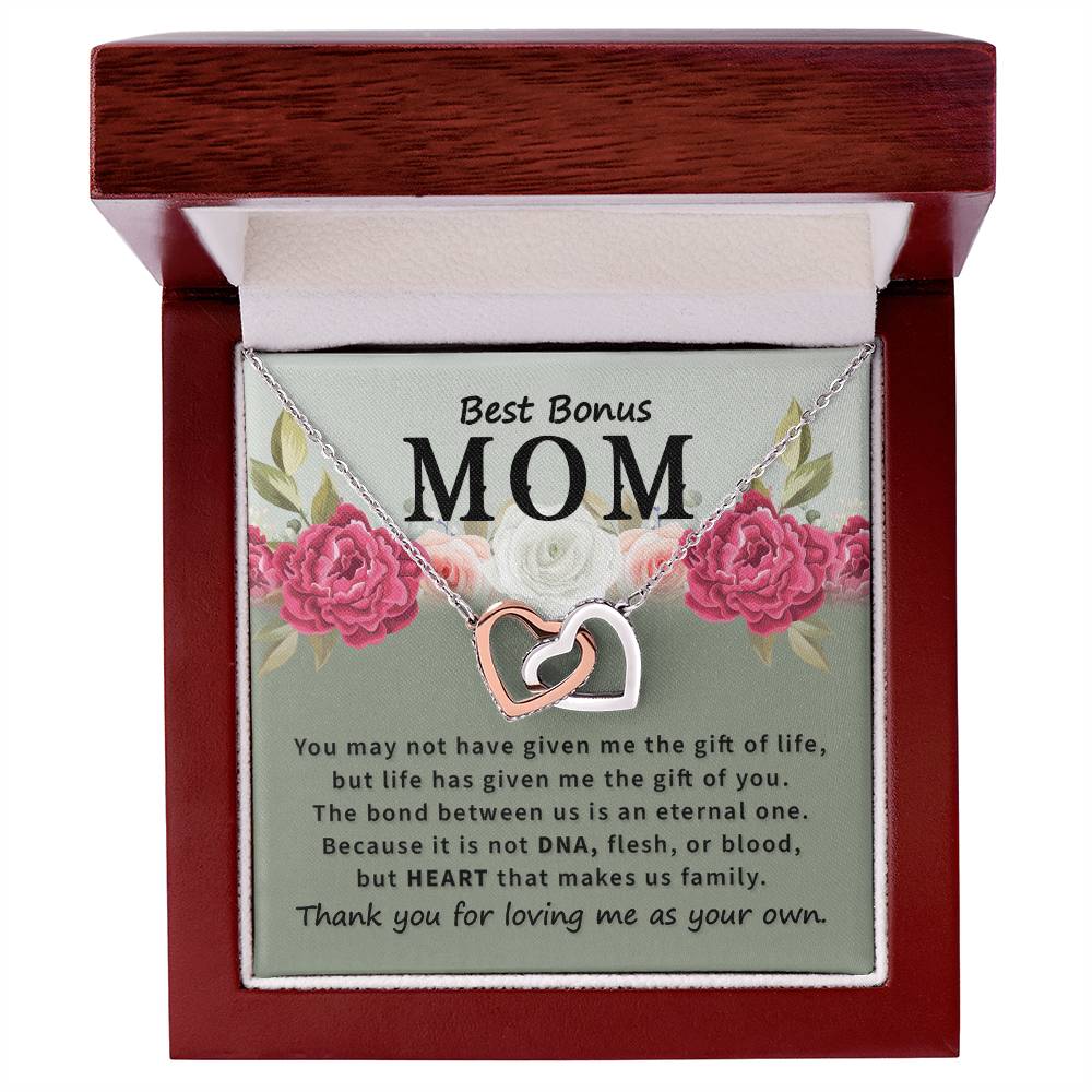 Best Bonus Mom Interlocking Hearts Necklace