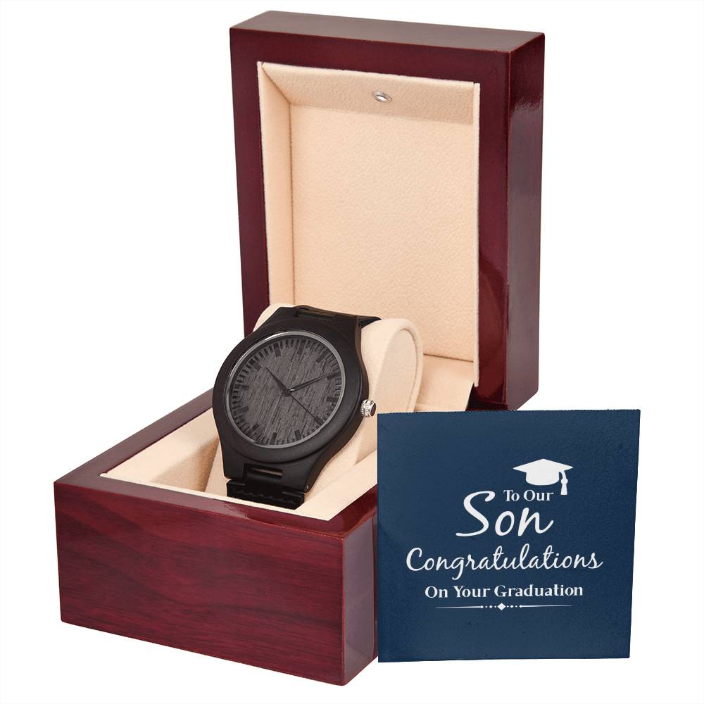 Wooden Watch - For Son Congratulations
