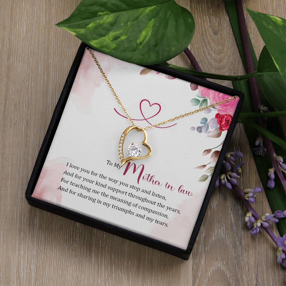 To My Mother in Law Forever Love Necklace