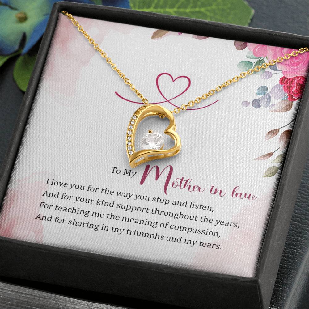 To My Mother in Law Forever Love Necklace