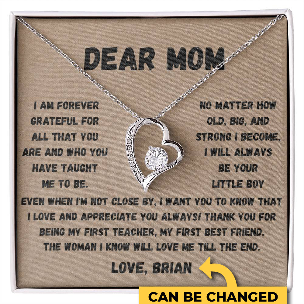 Dear Mom - From Son - Necklace Gift Set -  SS2