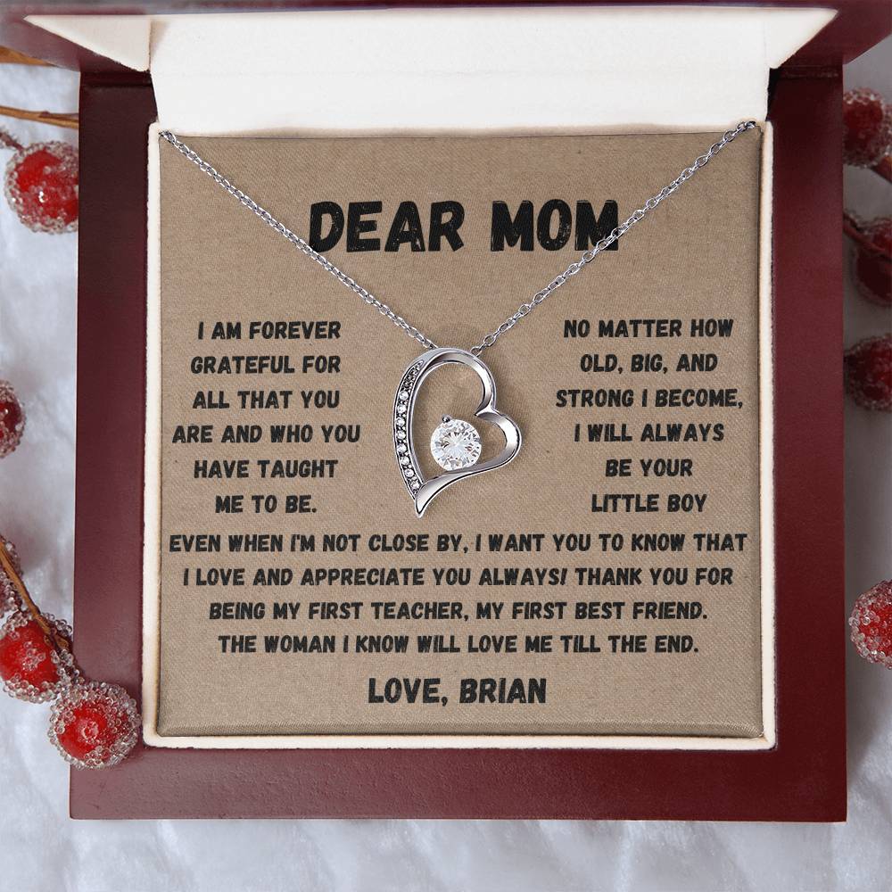 Dear Mom - From Son - Necklace Gift Set -  SS2