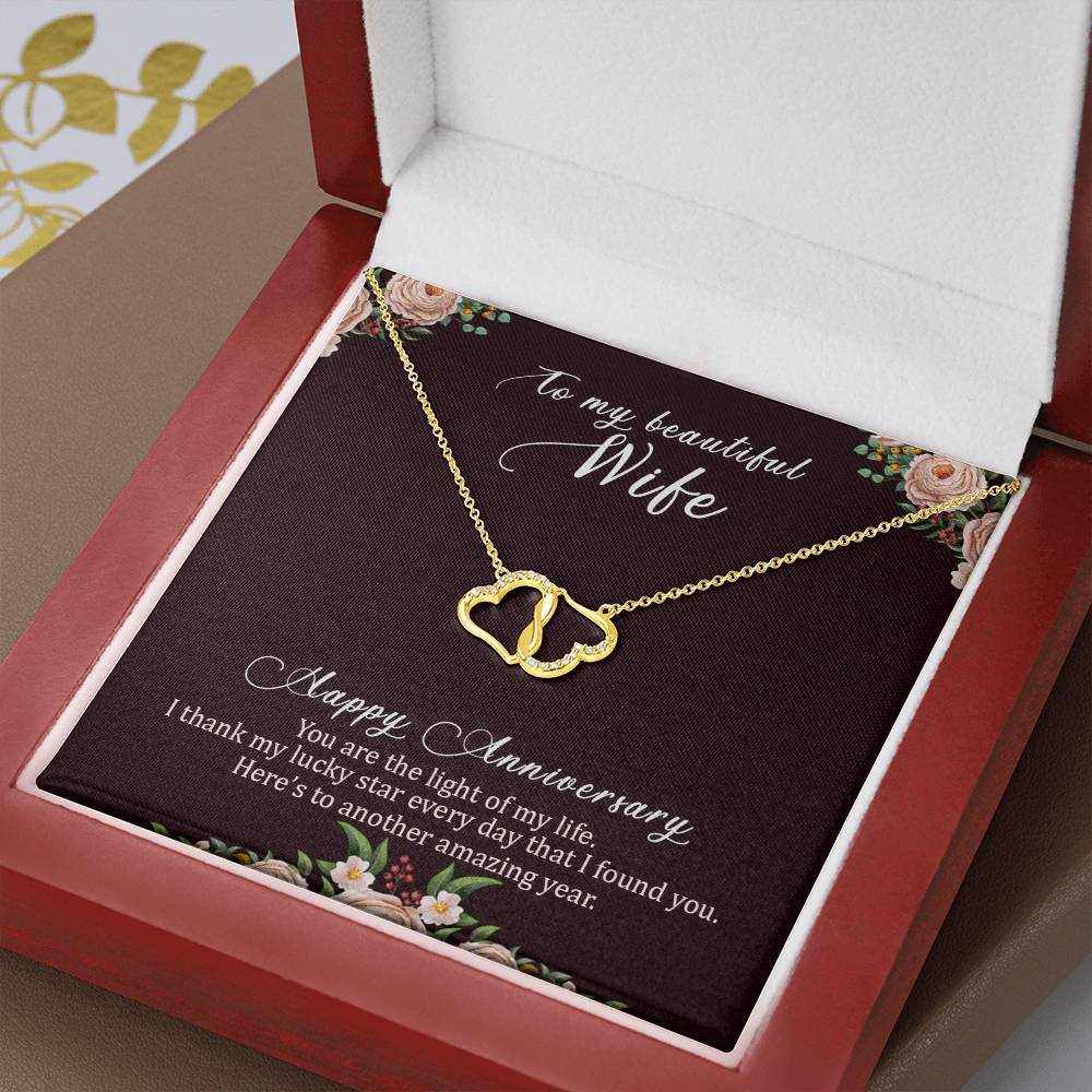 To My Beautiful Wife - Happy Anniversary - Everlasting Love Necklace