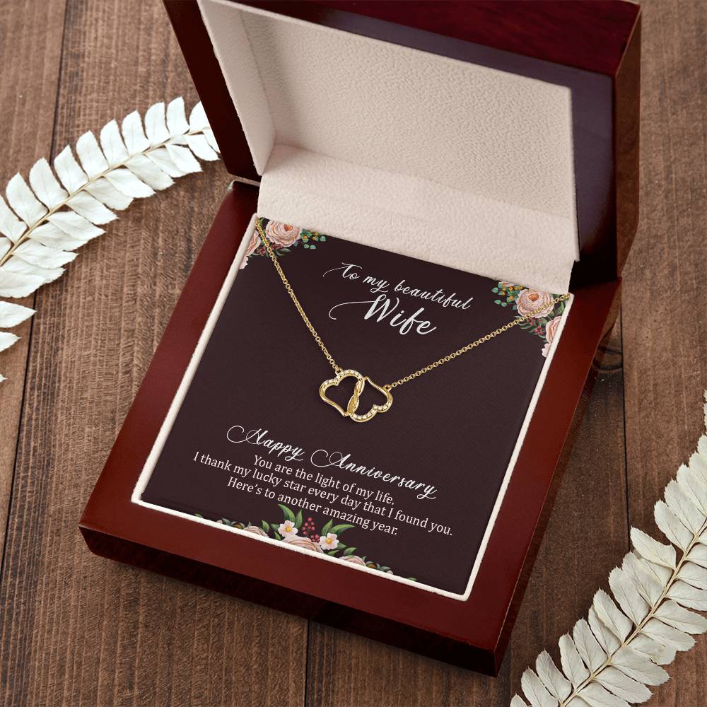 To My Beautiful Wife - Happy Anniversary - Everlasting Love Necklace