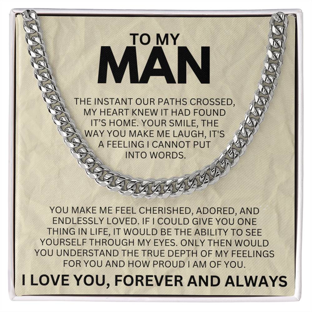 To My Man - Cuban Link Chain - SS1
