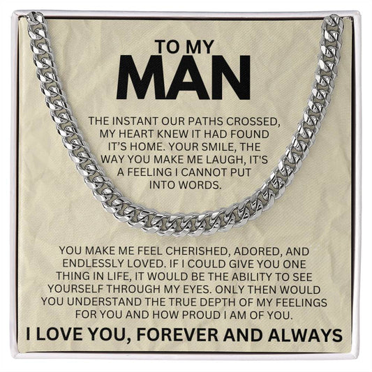 To My Man - Cuban Link Chain - SS1
