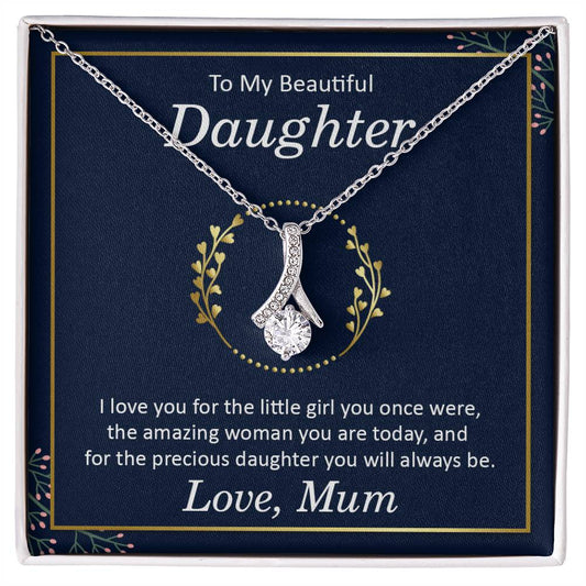 To My Daughter From Mom Alluring Beauty Necklace