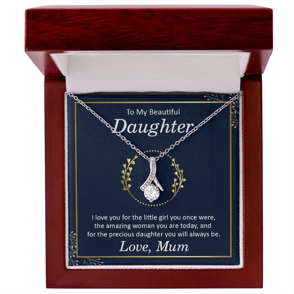 To My Daughter From Mom Alluring Beauty Necklace