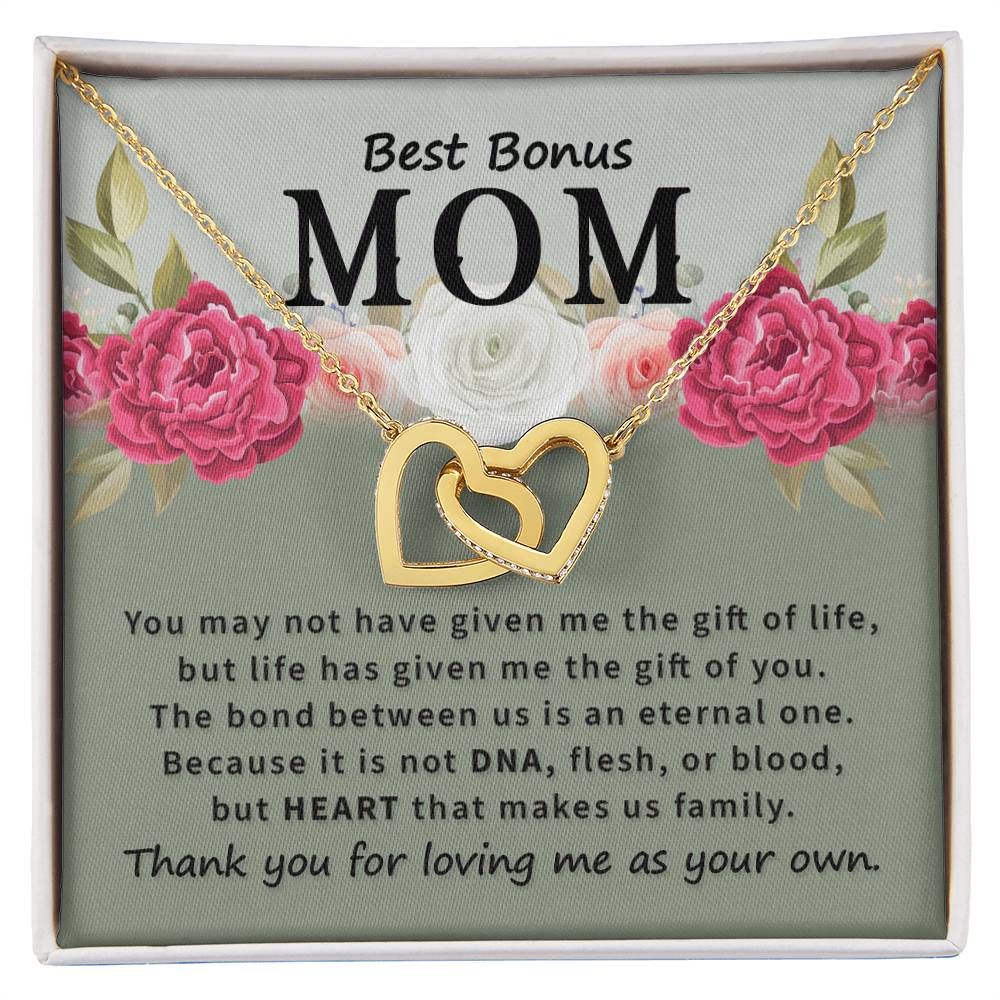 Best Bonus Mom Interlocking Hearts Necklace