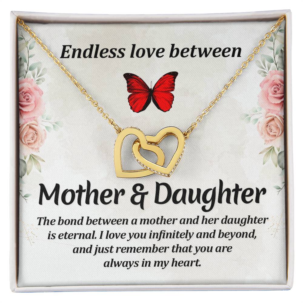 Endless Love - Mother & Daughter Interlocking Hearts Necklace
