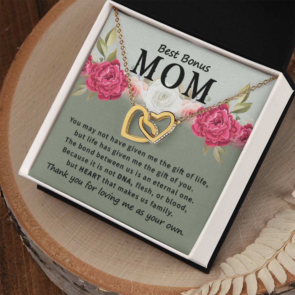 Best Bonus Mom Interlocking Hearts Necklace