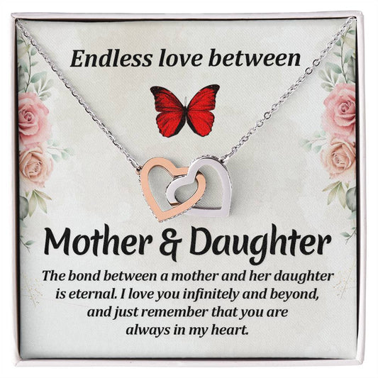 Endless Love - Mother & Daughter Interlocking Hearts Necklace