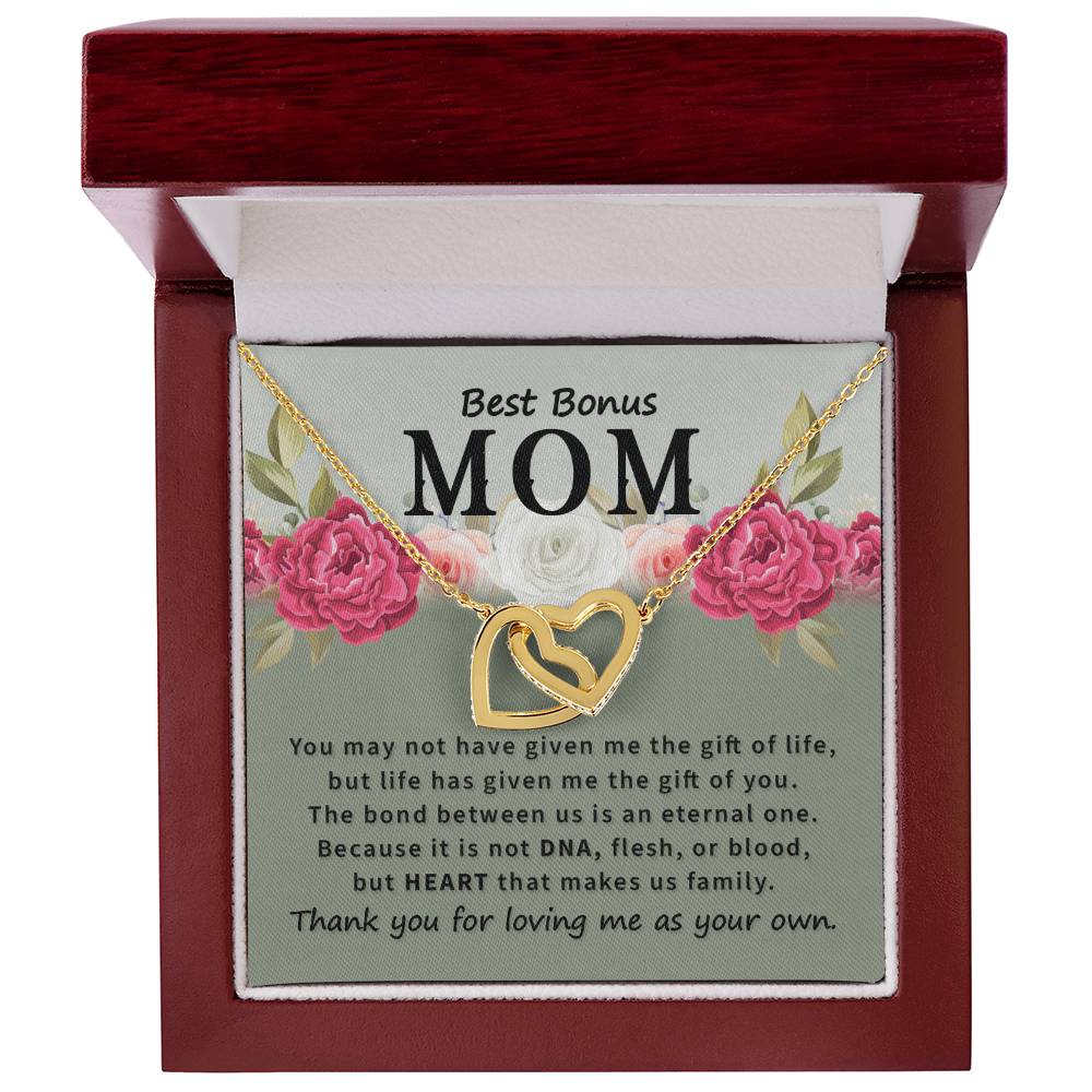Best Bonus Mom Interlocking Hearts Necklace