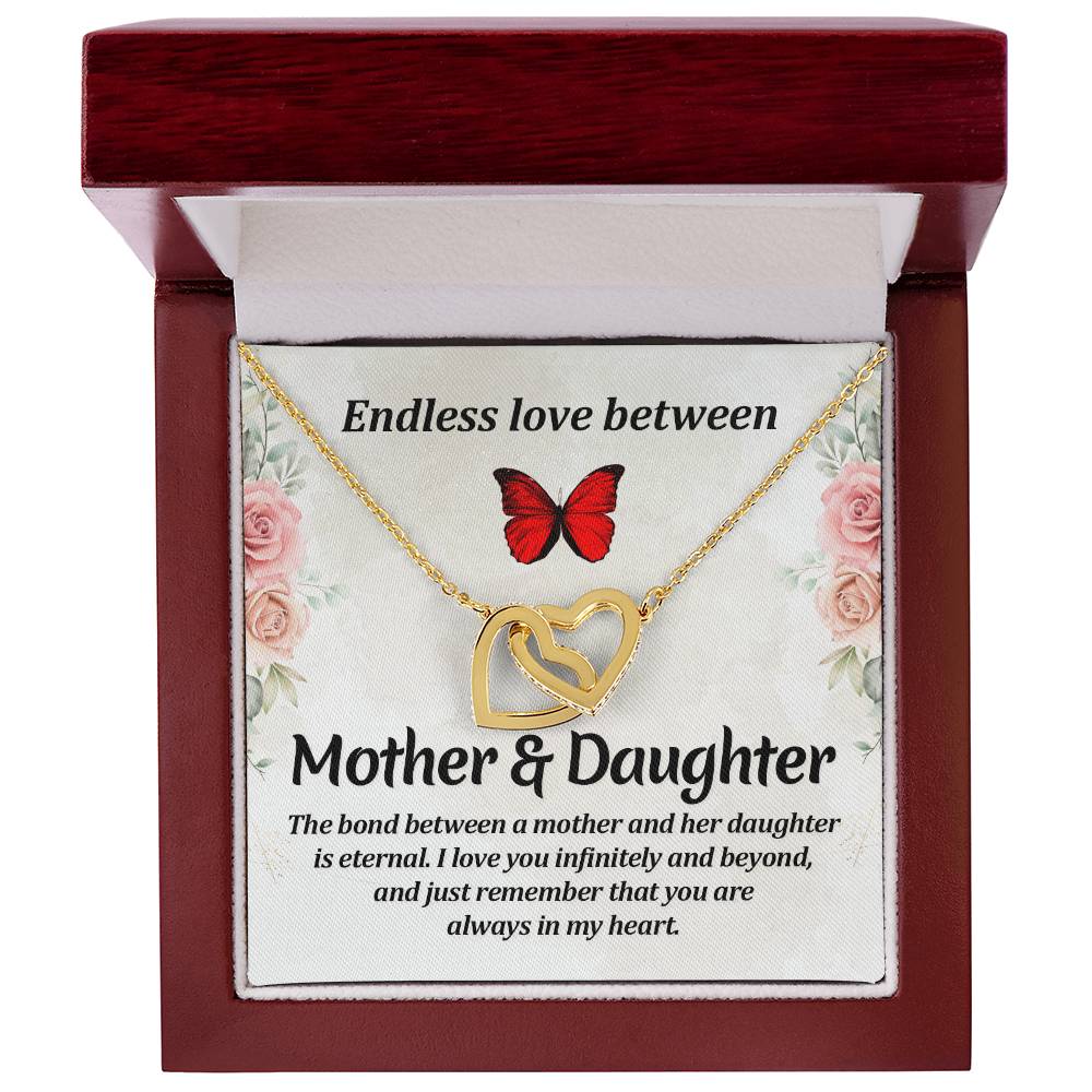 Endless Love - Mother & Daughter Interlocking Hearts Necklace
