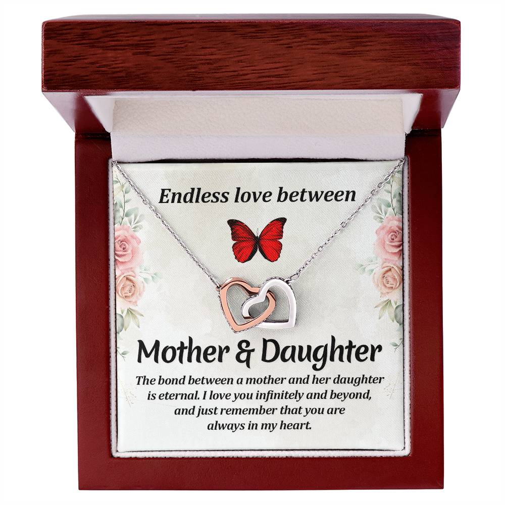 Endless Love - Mother & Daughter Interlocking Hearts Necklace