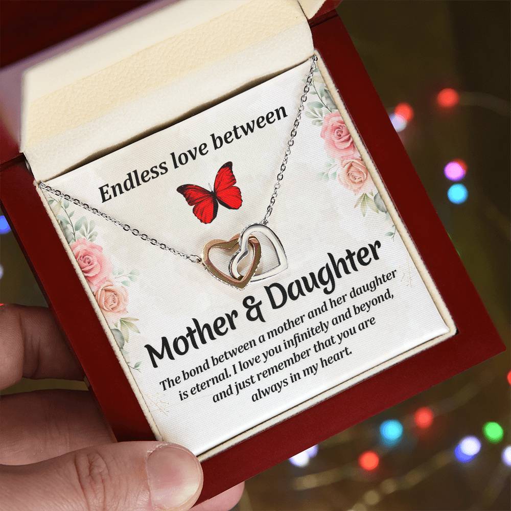 Endless Love - Mother & Daughter Interlocking Hearts Necklace