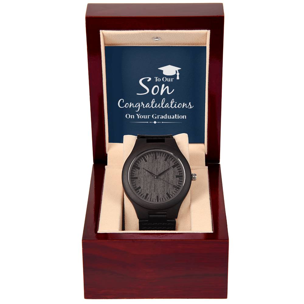 Wooden Watch - For Son Congratulations