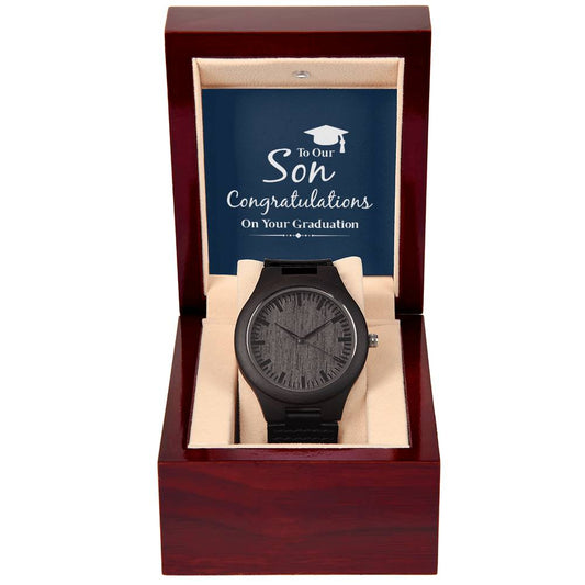 Wooden Watch - For Son Congratulations