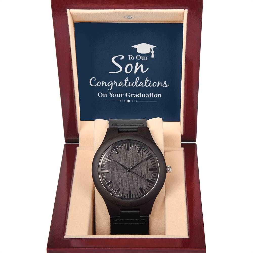 Wooden Watch - For Son Congratulations