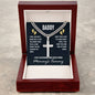 Artisan Cross Necklace - For Daddy I May Just Be A Bump