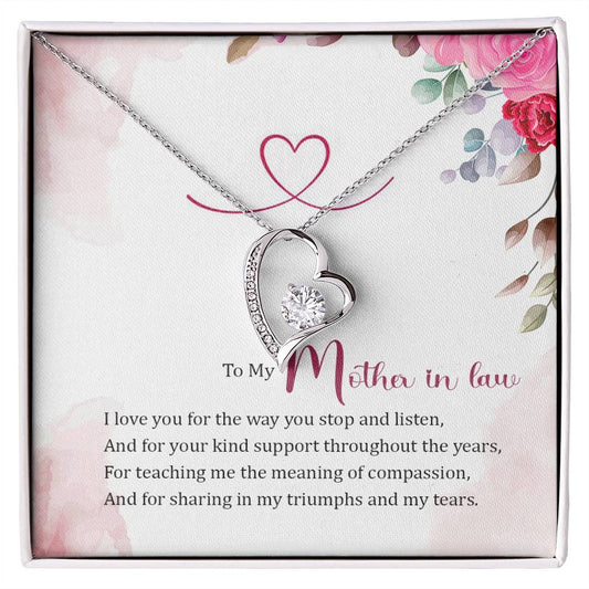 To My Mother in Law Forever Love Necklace