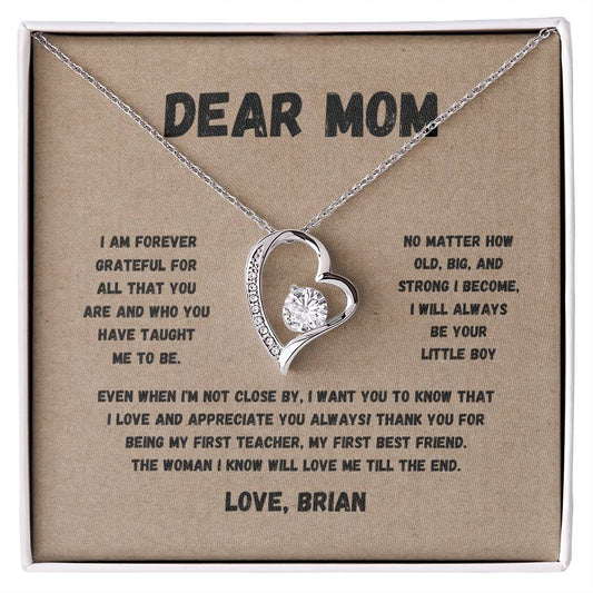 Dear Mom - From Son - Necklace Gift Set -  SS1