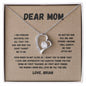 Dear Mom - From Son - Necklace Gift Set -  SS1