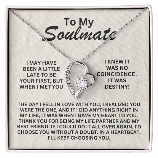 To My Soulmate - Forever Love Necklace - SS1