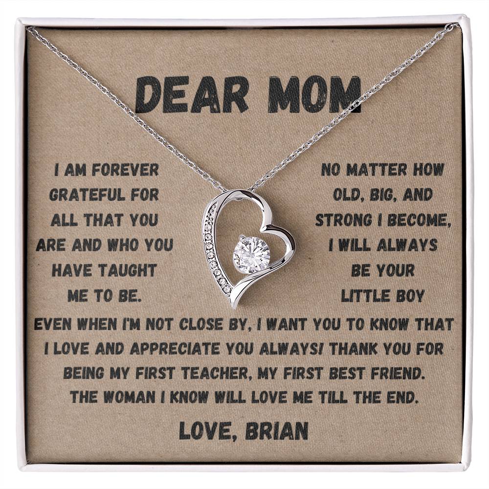 Dear Mom - From Son - Necklace Gift Set -  SS2