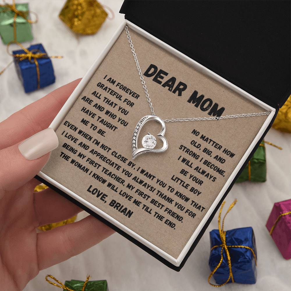 Dear Mom - From Son - Necklace Gift Set -  SS2