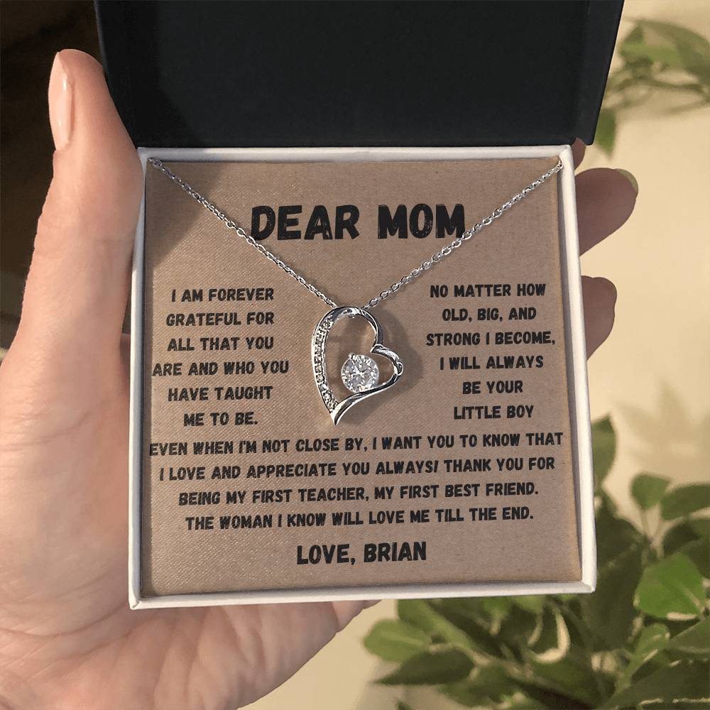 Dear Mom - From Son - Necklace Gift Set -  SS2