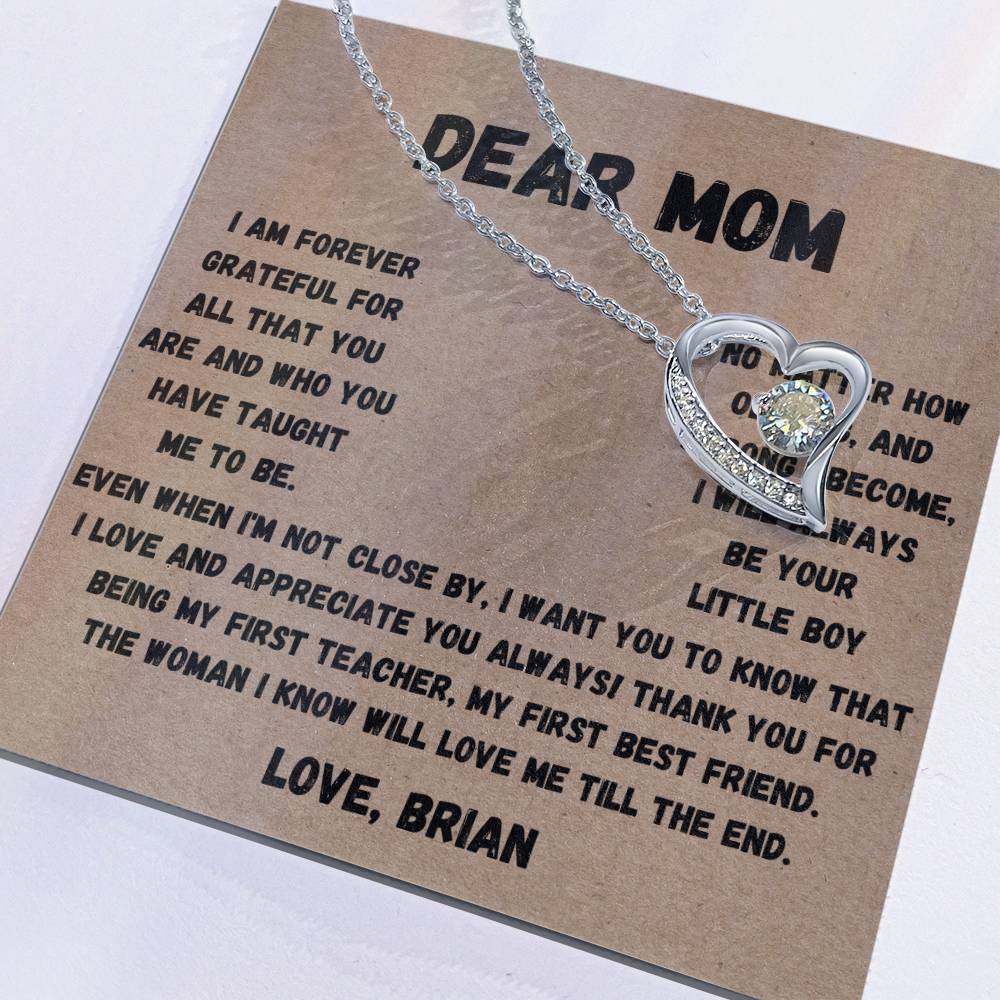 Dear Mom - From Son - Necklace Gift Set -  SS2