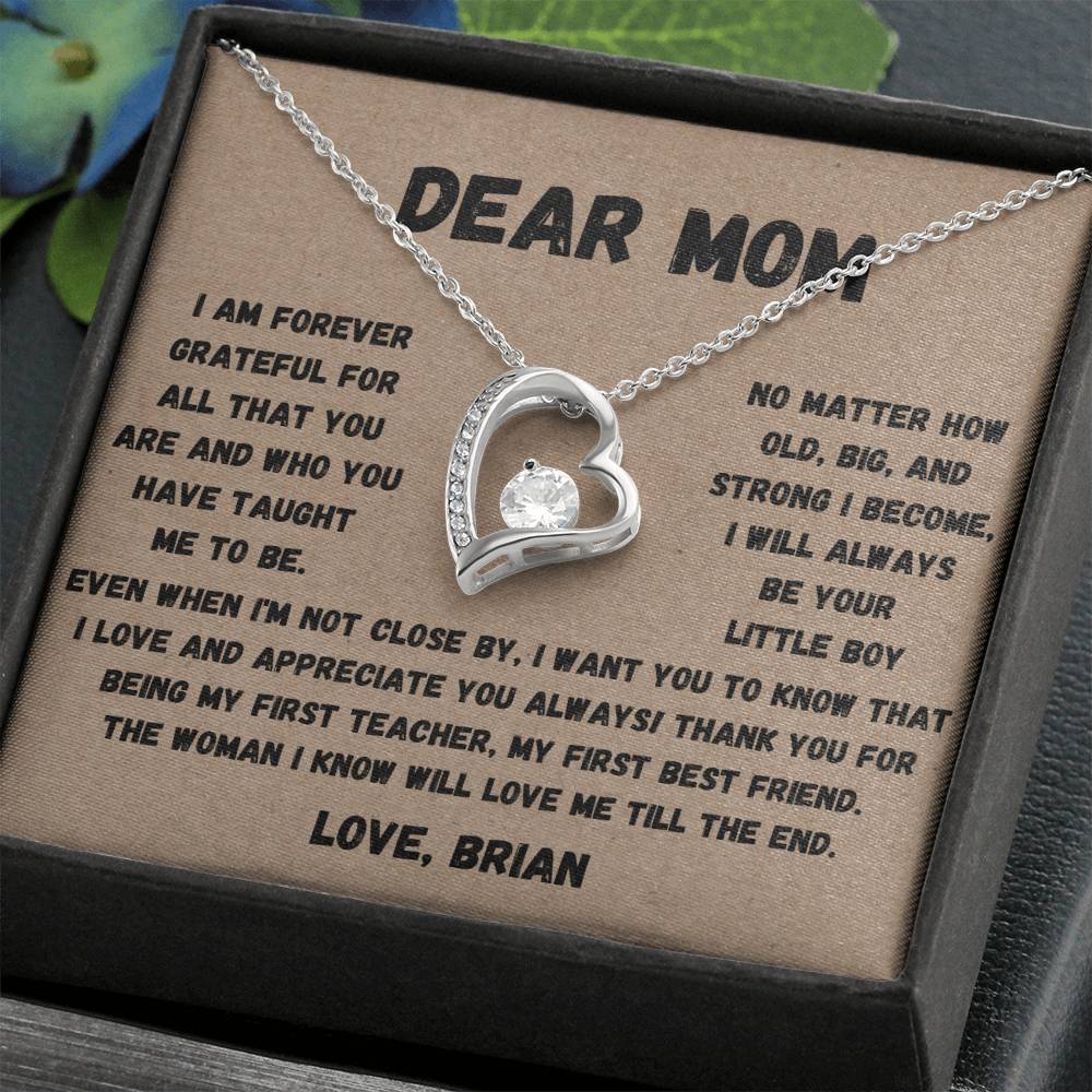 Dear Mom - From Son - Necklace Gift Set -  SS2