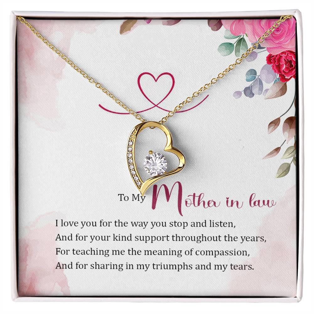 To My Mother in Law Forever Love Necklace