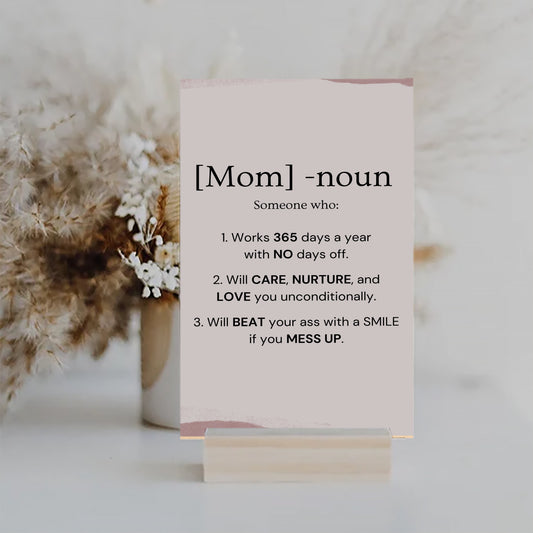 MOM - UV Printed MDF Sign -  PRICE INCLUDES FREE SHIPPING