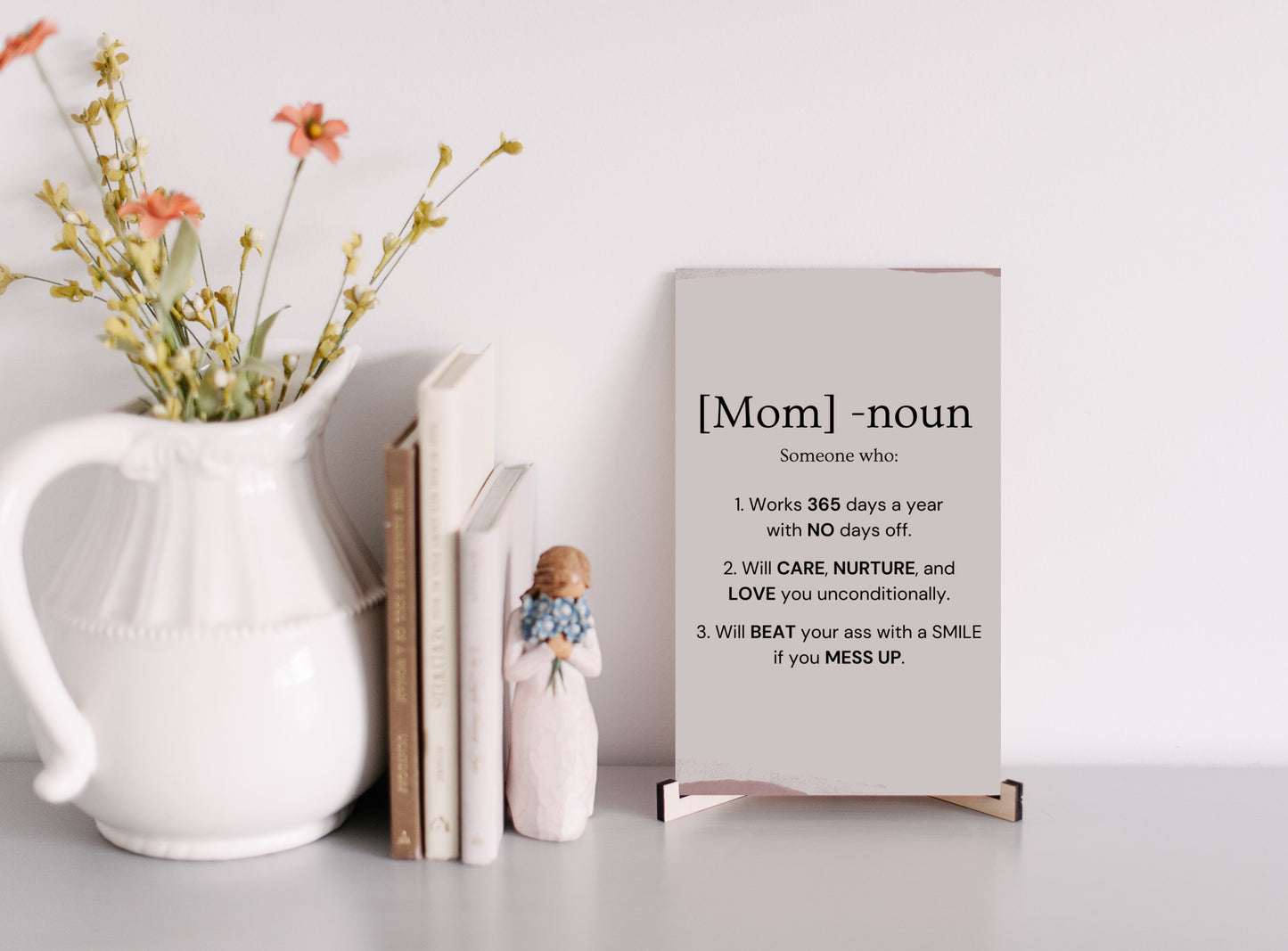 MOM - UV Printed MDF Sign -  PRICE INCLUDES FREE SHIPPING