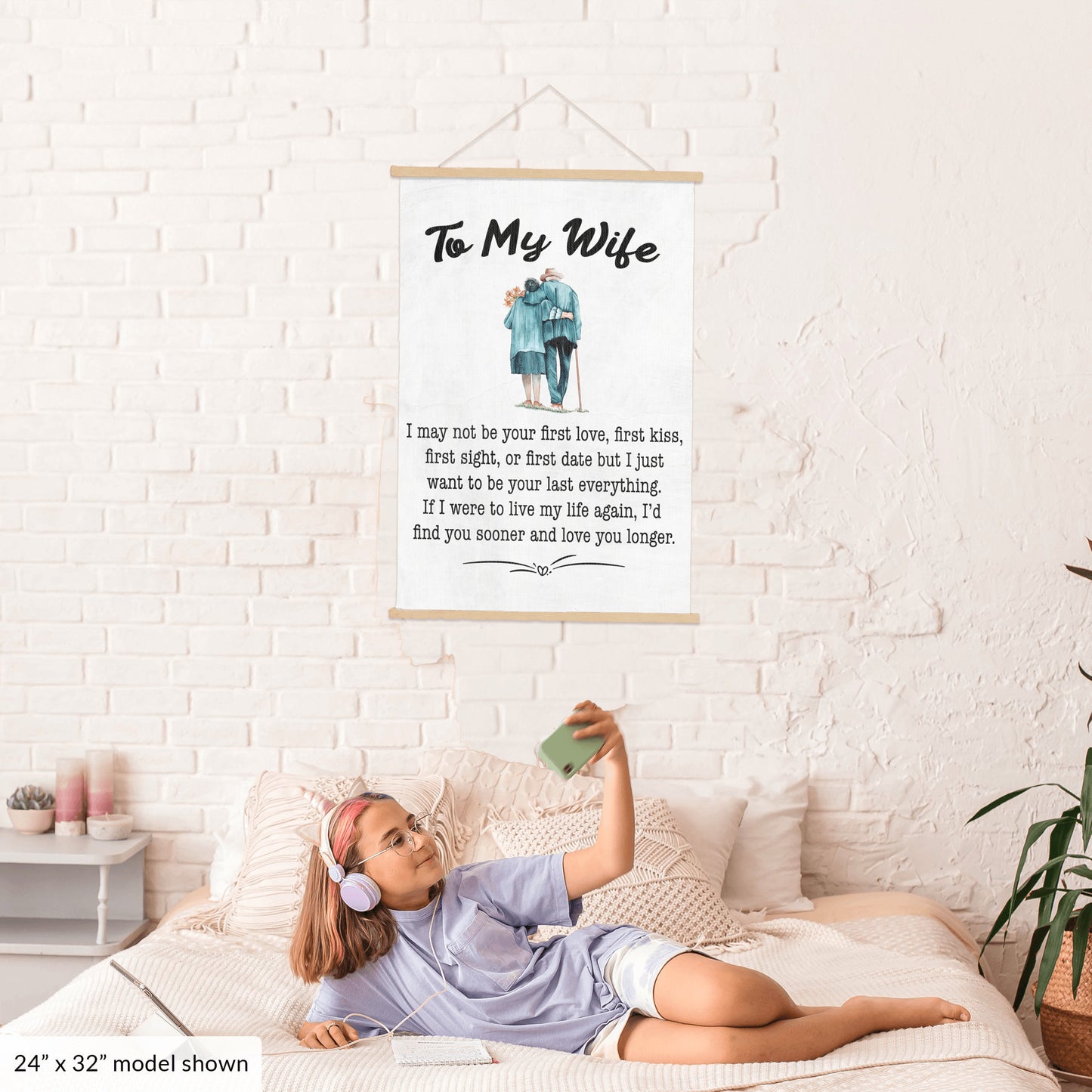 To My Wife Hanging Canvas - I May Not Be Your First Love